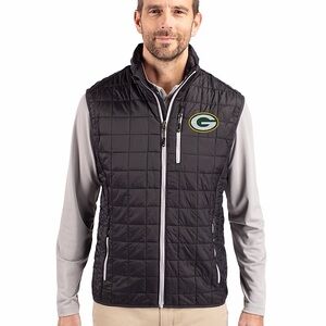 Men's Green Bay Packers Cutter & Buck Black Rainier PrimaLoft NFL Medium